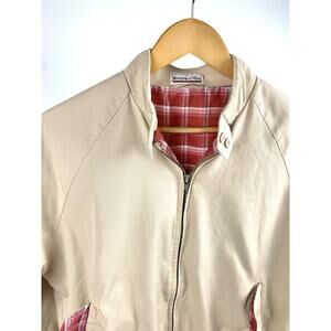 Vtg Montgomery Ward Light Plaid Lined Jacket Coat Members Only Style Womens L